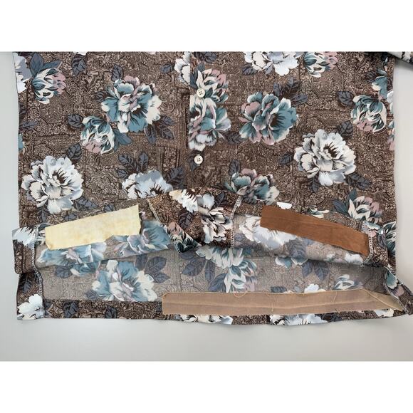 VTG 70s Tori Richard Hawaiian Shirt Mens L Flare Collar Japanese Flower Aloha - Picture 5 of 9